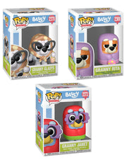 Funko Bluey - Granny Gang Vinyl Figure 3-Pack (Rita #2369, Gladys #2370, Janet #2372) - Hobby Exclusive