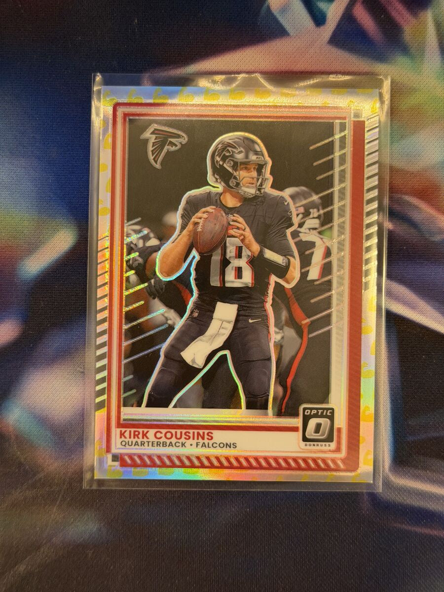 Kirk Cousins Flex Emoji Prizm Front - 2025 Donruss Optic