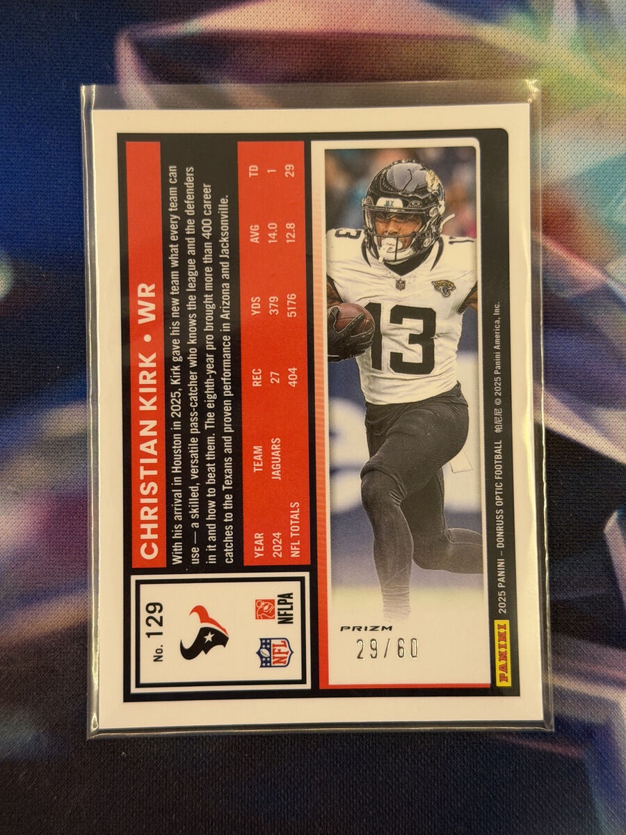 Christian Kirk Purple Prizm Back - 2025 Donruss Optic
