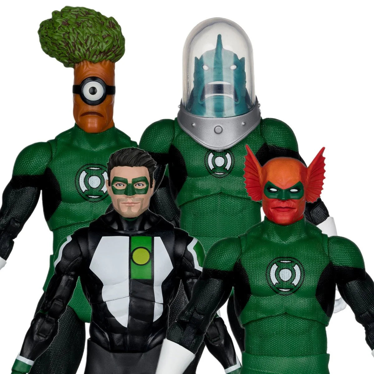 McFarlane DC Multiverse - Green Lantern SET OF 4 Kyle Rayner, Ghr'll, Medphyll, Nautkeloi - 7-Inch Scale Action Figure