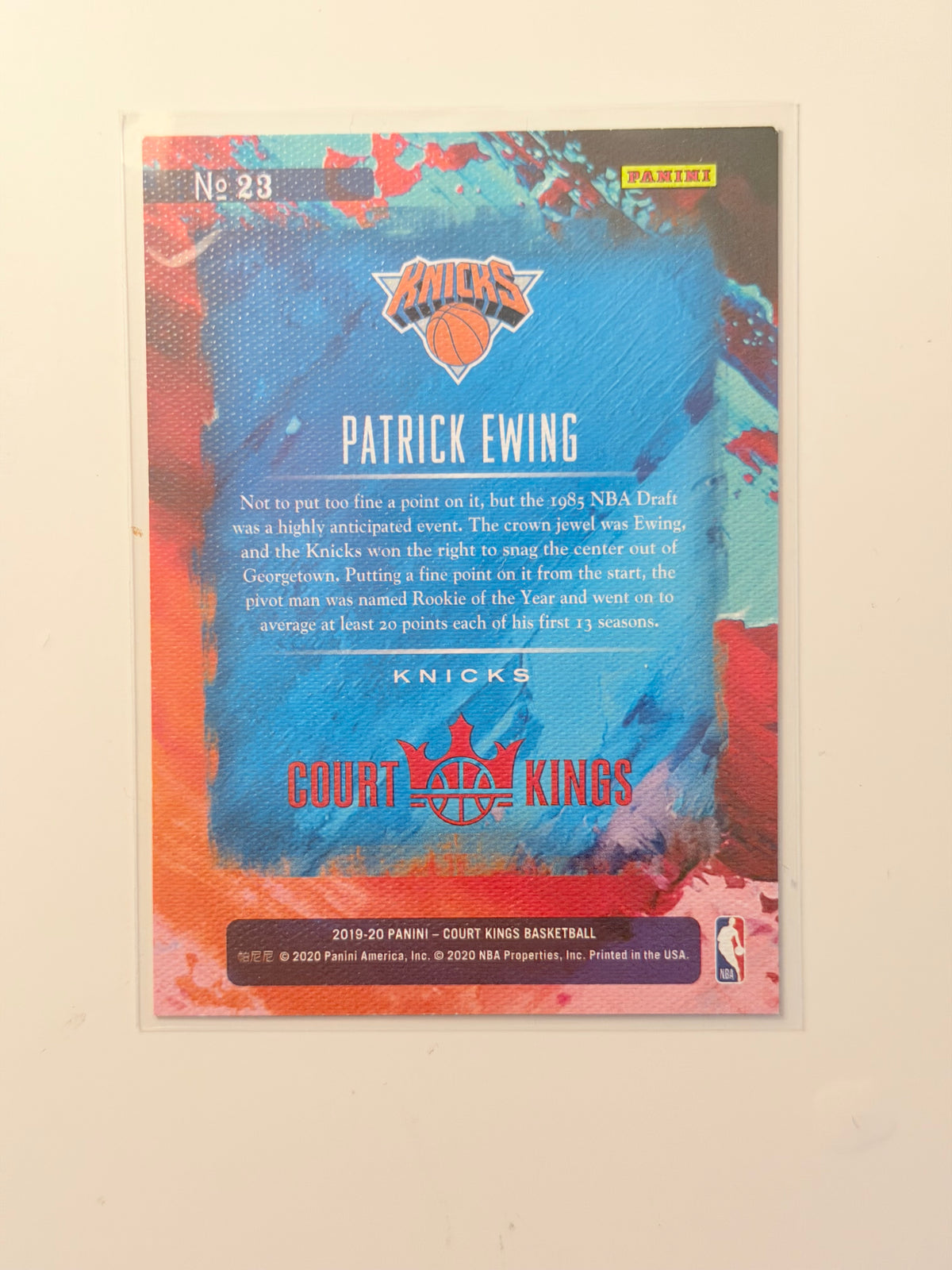 2019-20 Panini Court Kings — Academy of Fine Arts - Patrick Ewing - Academy of Fine Arts #28 - Raw Ungraded Card