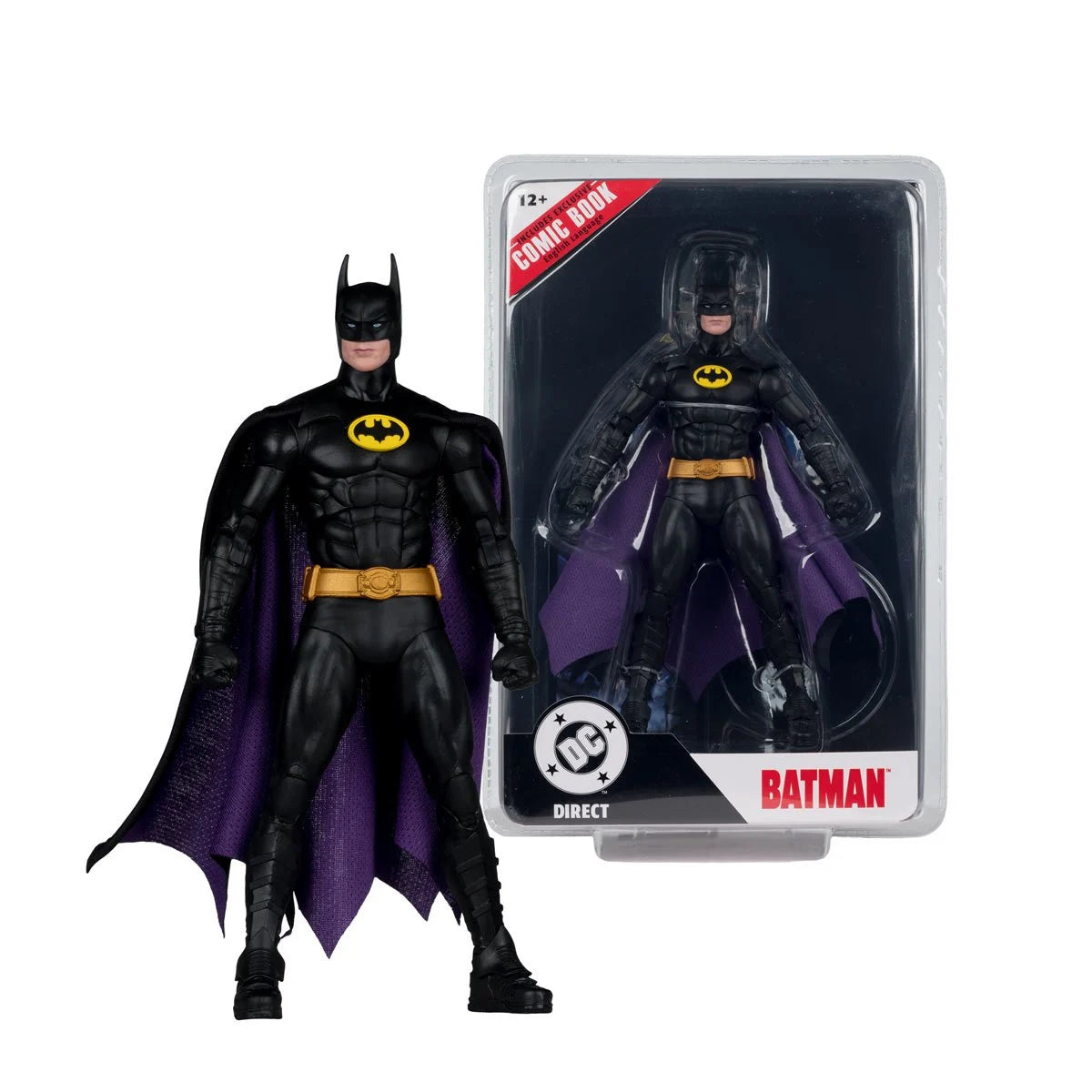 Mcfarlane DC Direct - Batman 1989 + Batman Justice Page Punchers - Set of 2 Action Figure with Comic Book