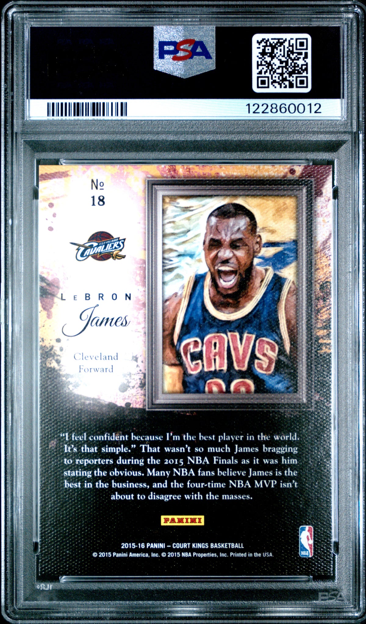 LeBron James PSA 7 Back - Cert #122860012