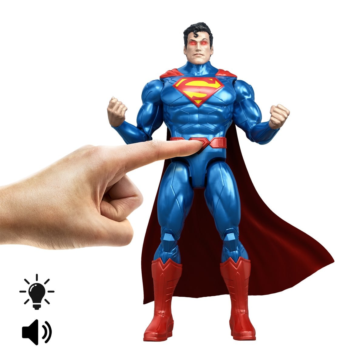 Mattel - DC Premiere Wave 1 - Heat Vision Superman  - 6" Action Figure with Sounds & Lights