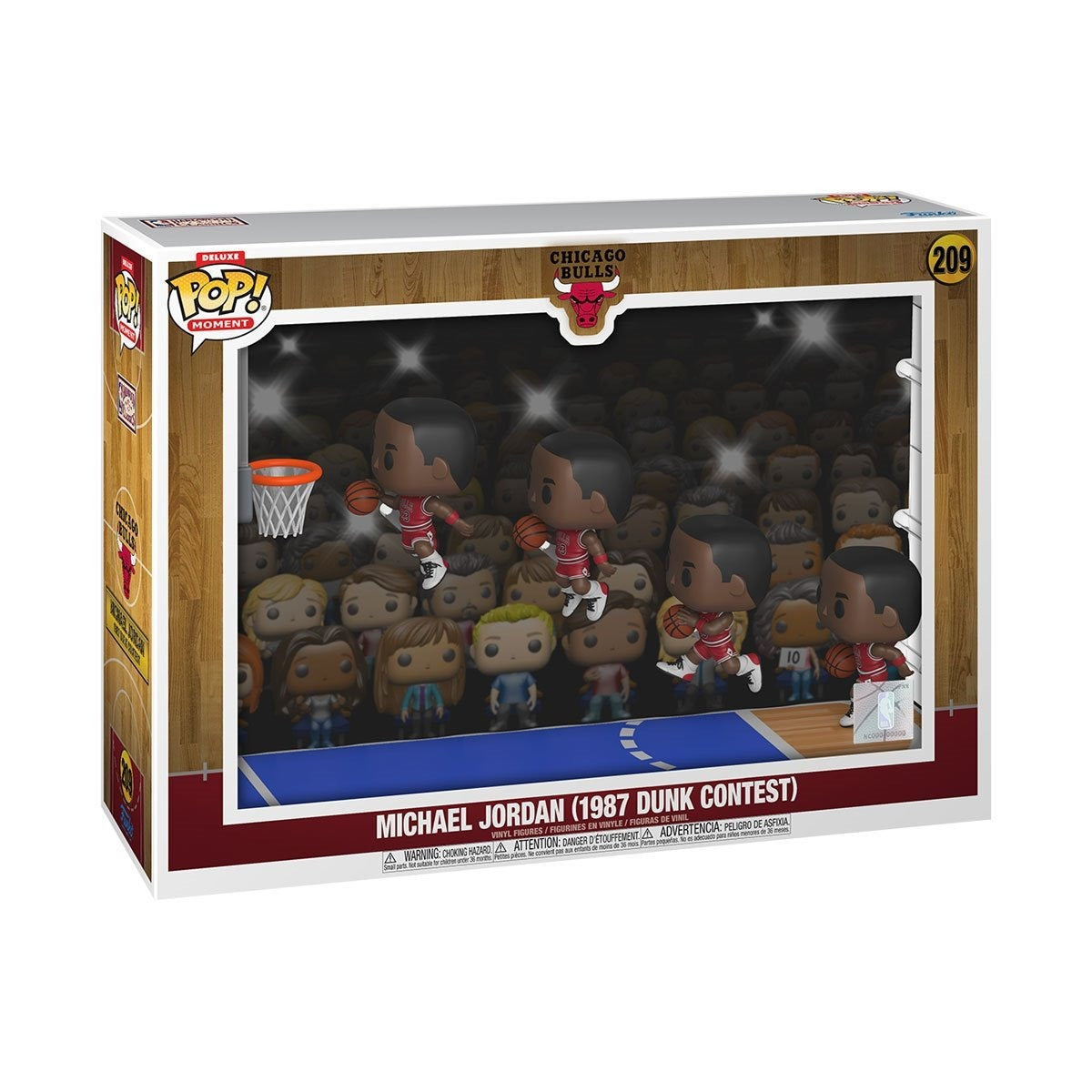 Funko NBA Deluxe - Michael Jordan (1987 Dunk Contest) with Case - Chicago Bulls - #209