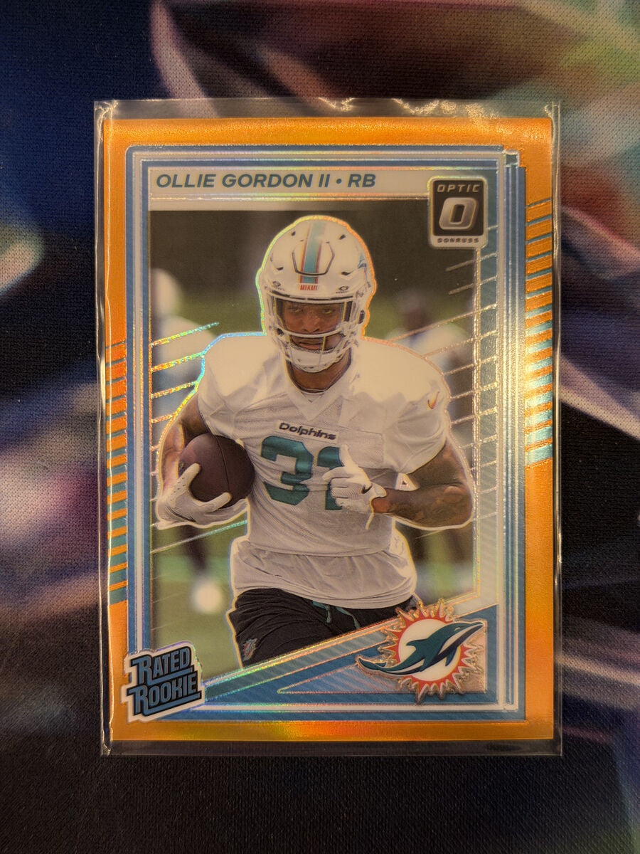 Ollie Gordon II Rated Rookie Orange Prizm Front - 2025 Donruss Optic