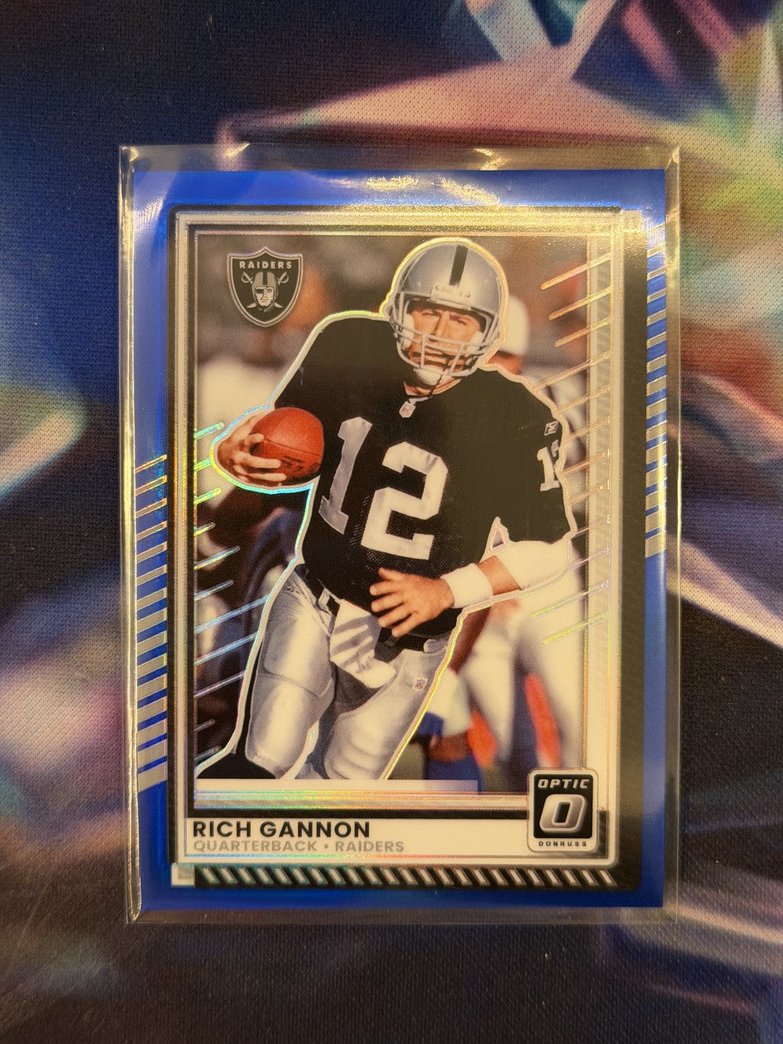 Rich Gannon Blue Prizm Front - 2025 Donruss Optic