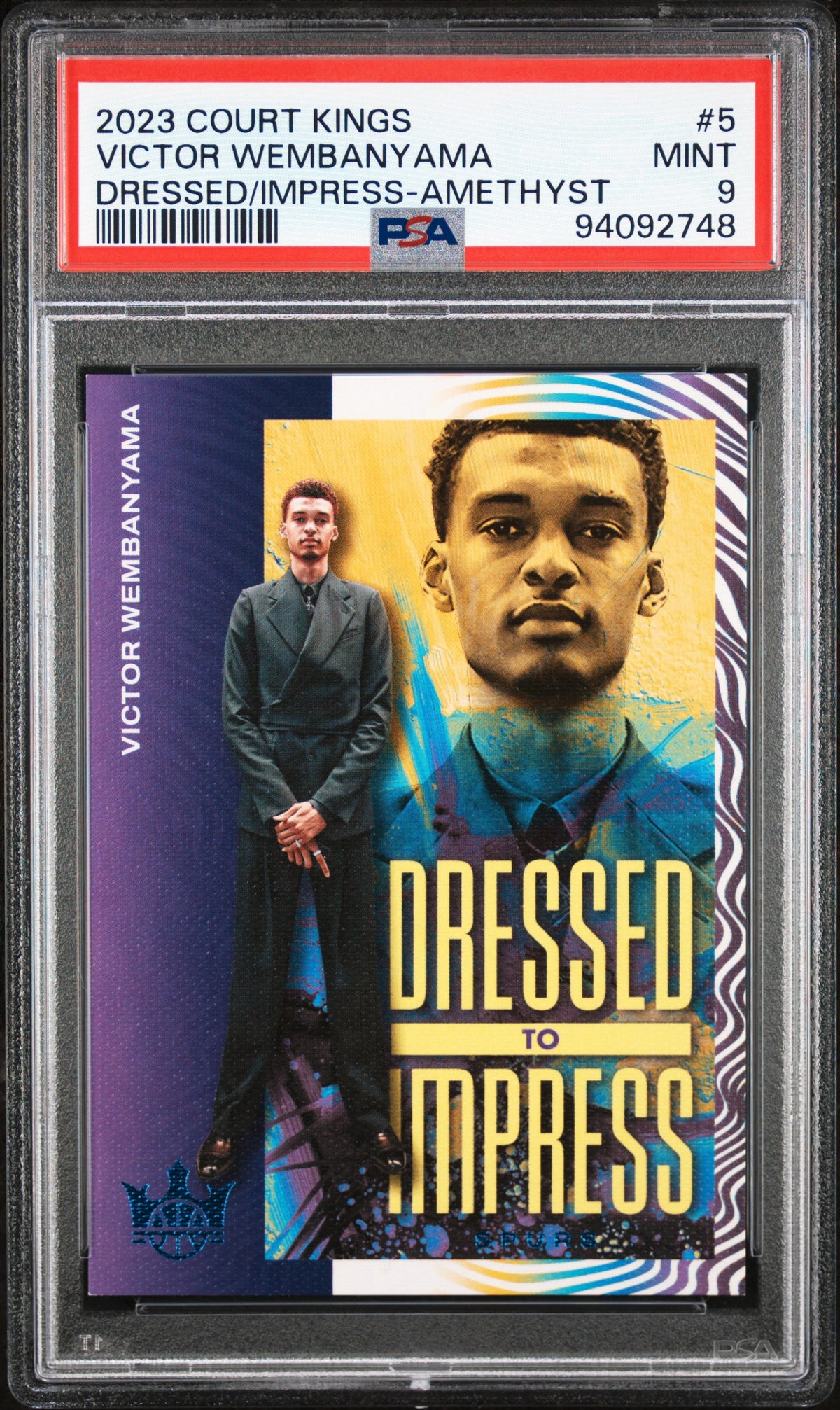 Victor Wembanyama PSA 9 Front - Cert #94092748
