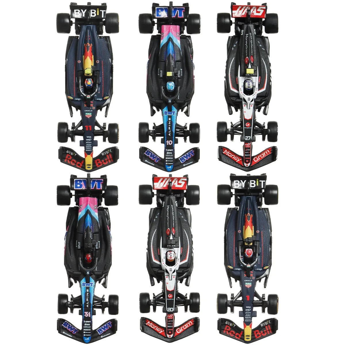 Hot Wheels Premium - Formula 1 2025 Mix 1 - Complete Set of 6 F1 Cars - HRV11F