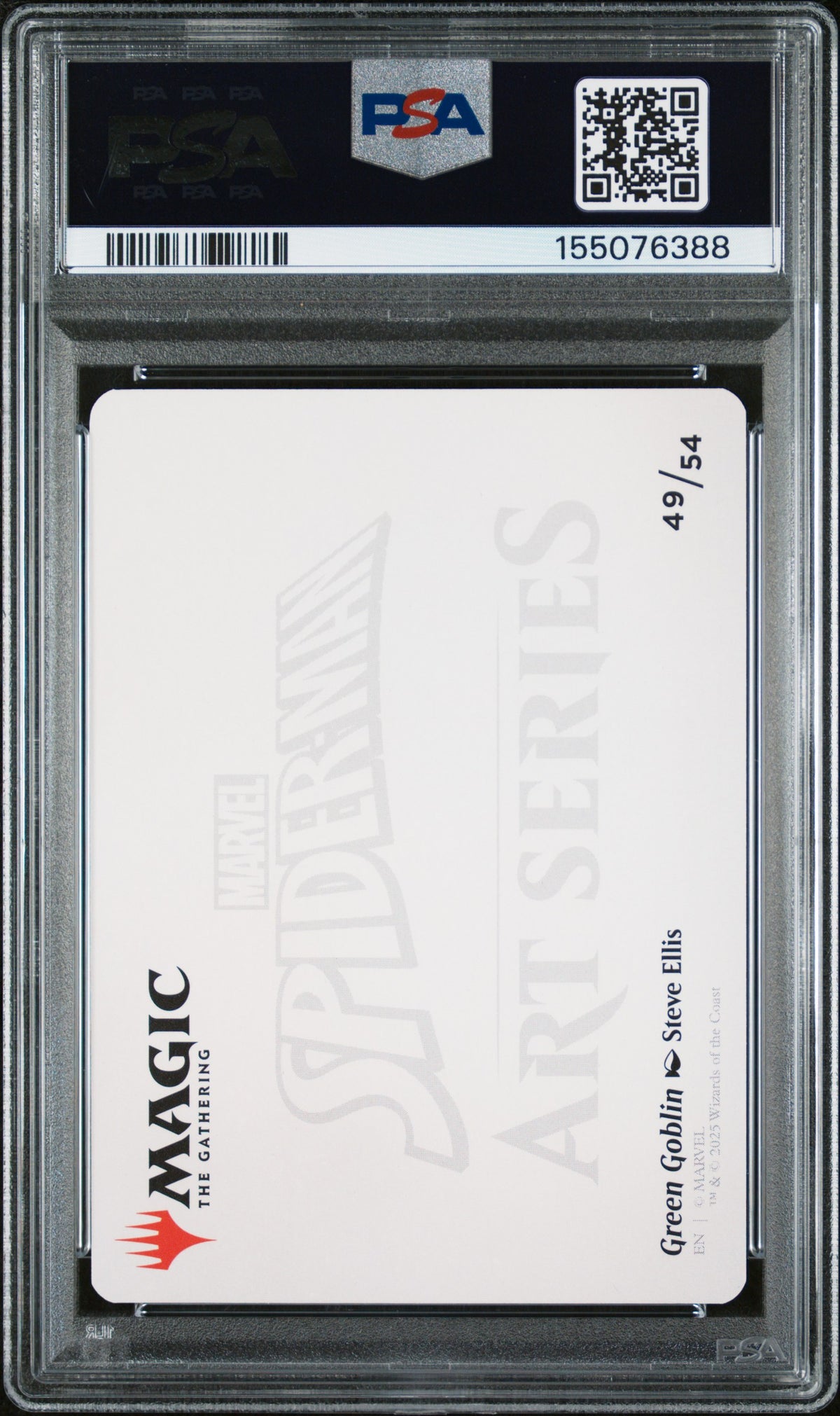 2025 Magic the Gathering Marvel's Spider-Man Art Series - Green Goblin - Gold Stamped #49 - PSA Graded Card