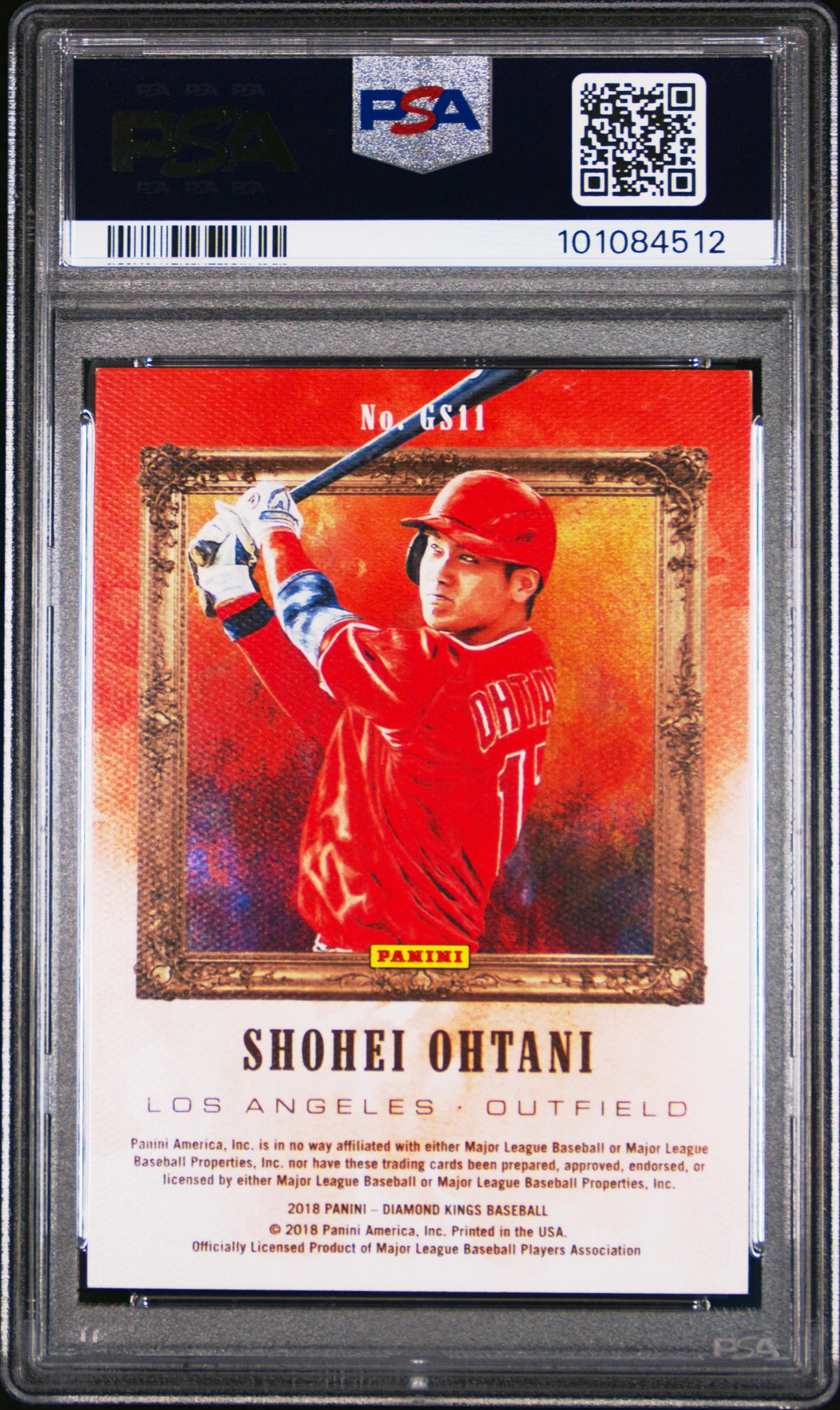 2018 Panini Diamond Kings - Shohei Ohtani - Gallery of Stars Rookie Card #GS11 - PSA Graded Card