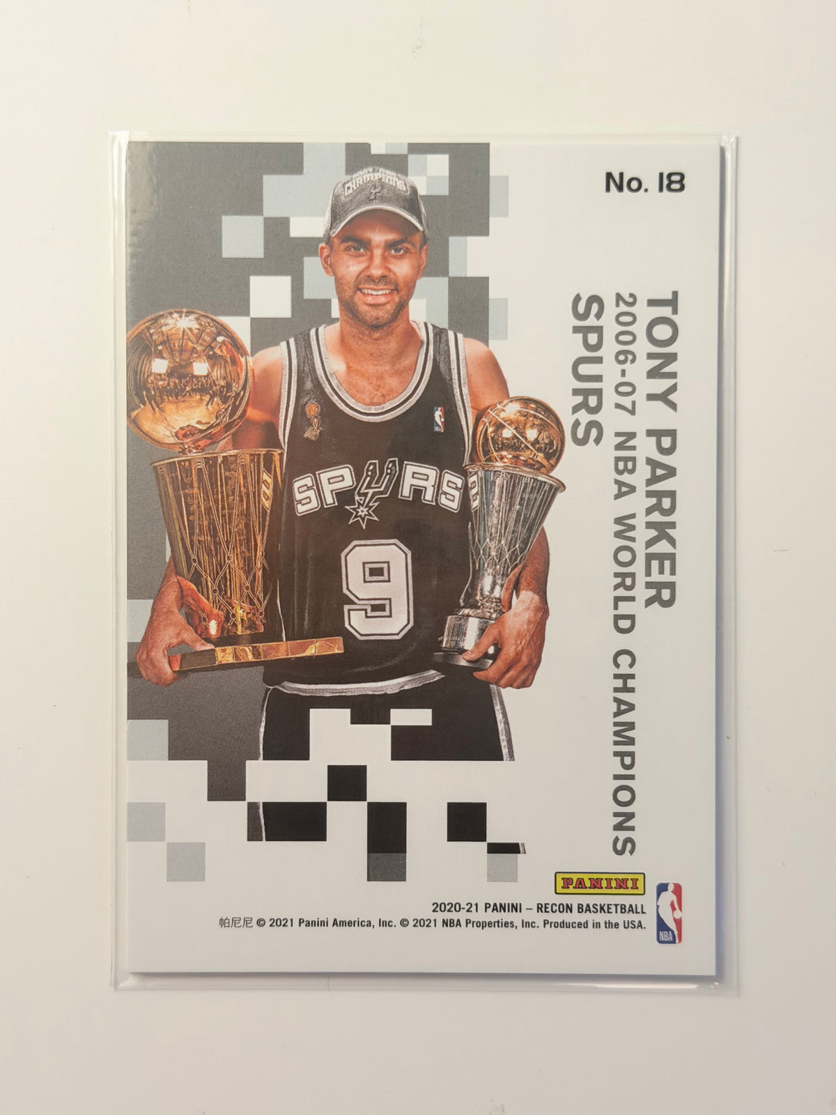 2020-21 Panini Recon - Tony Parker - Eyes on the Prize #18 - Raw Ungraded Card