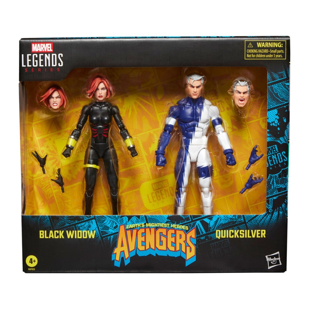 Hasbro Marvel Legends Series Avengers - Black Widow & Quicksilver 6" Action Figures 2-Pack