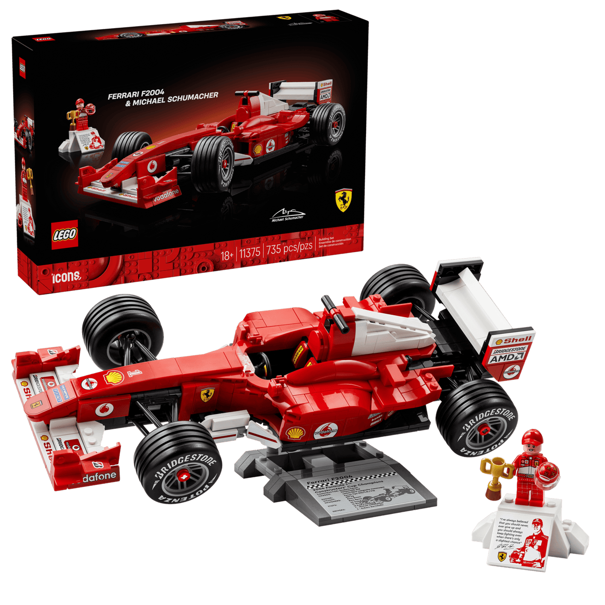 Lego Icons - Ferrari F2004 and Michael Schumacher #11375