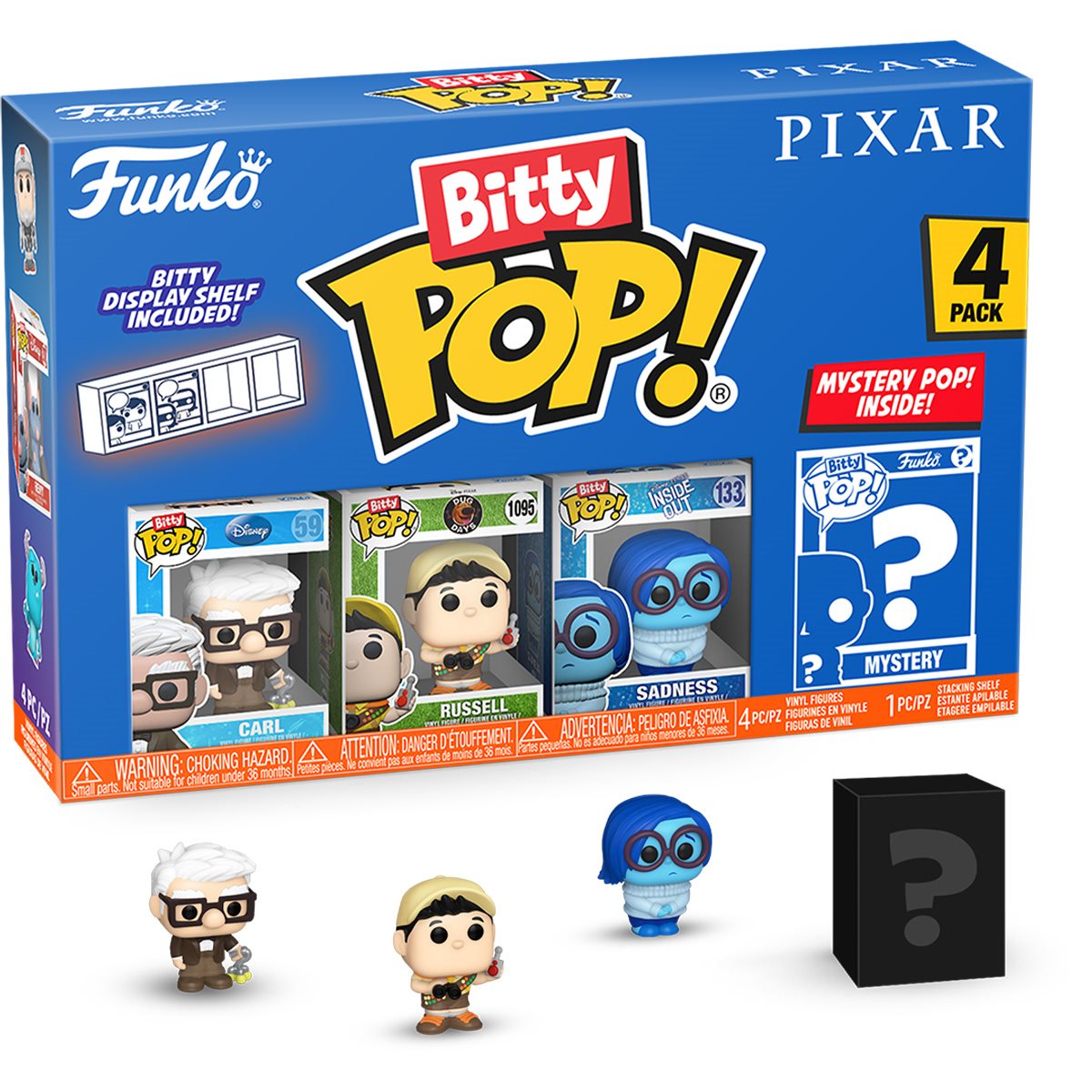 Funko Pixar - Up Bitty Pop! Mini-Figure 4-Pack (Includes 1 Mystery)
