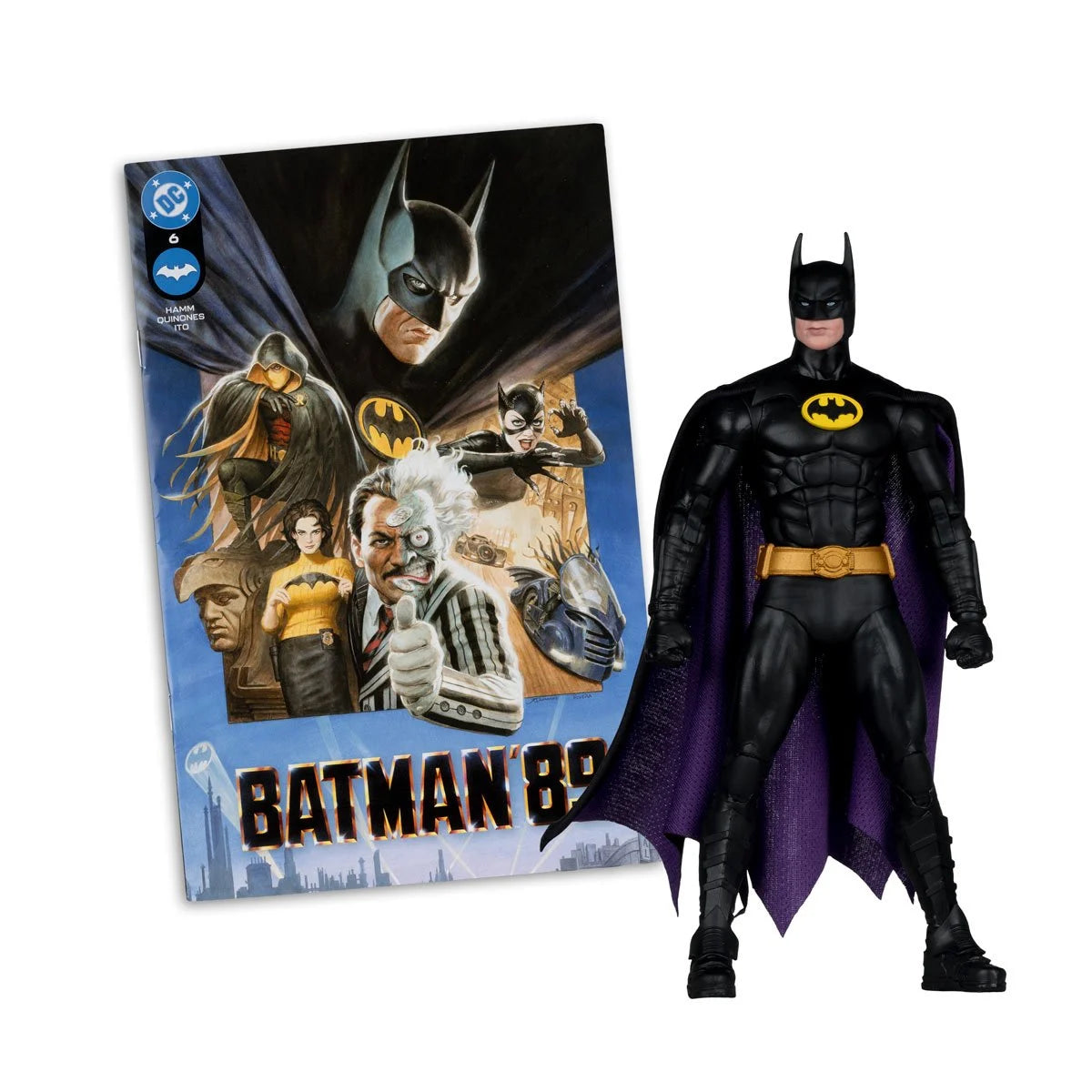 Mcfarlane DC Direct - Batman 1989 + Batman Justice Page Punchers - Set of 2 Action Figure with Comic Book