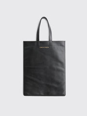 Comme des Garçons Wallet Leather Tote Bag - Black - SA9002-1