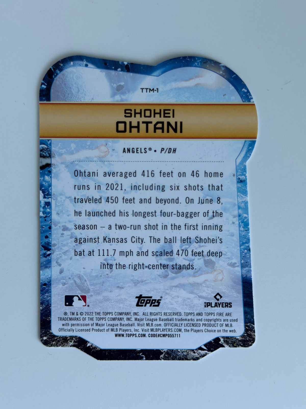 2022 Topps Topps Fire — To the Moon - Shohei Ohtani - #TTM-1 - Raw Ungraded Card