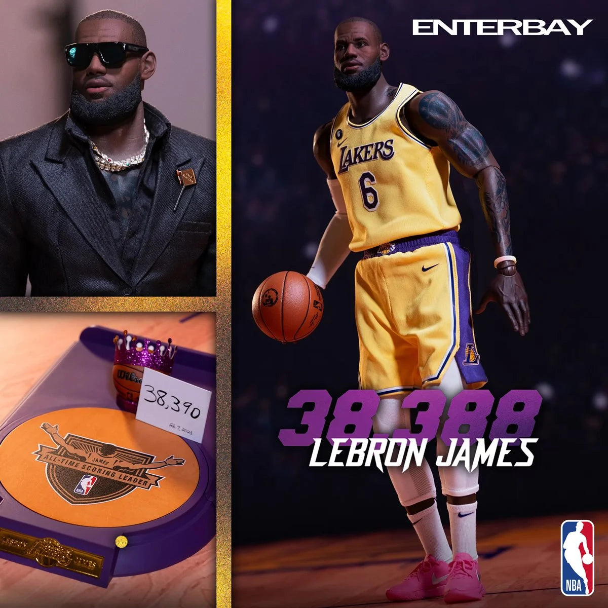 Real Masterpiece - LeBron James Scoring Record - 1:6 Action Figure - NBA Los Angeles Lakers  - Enterbay