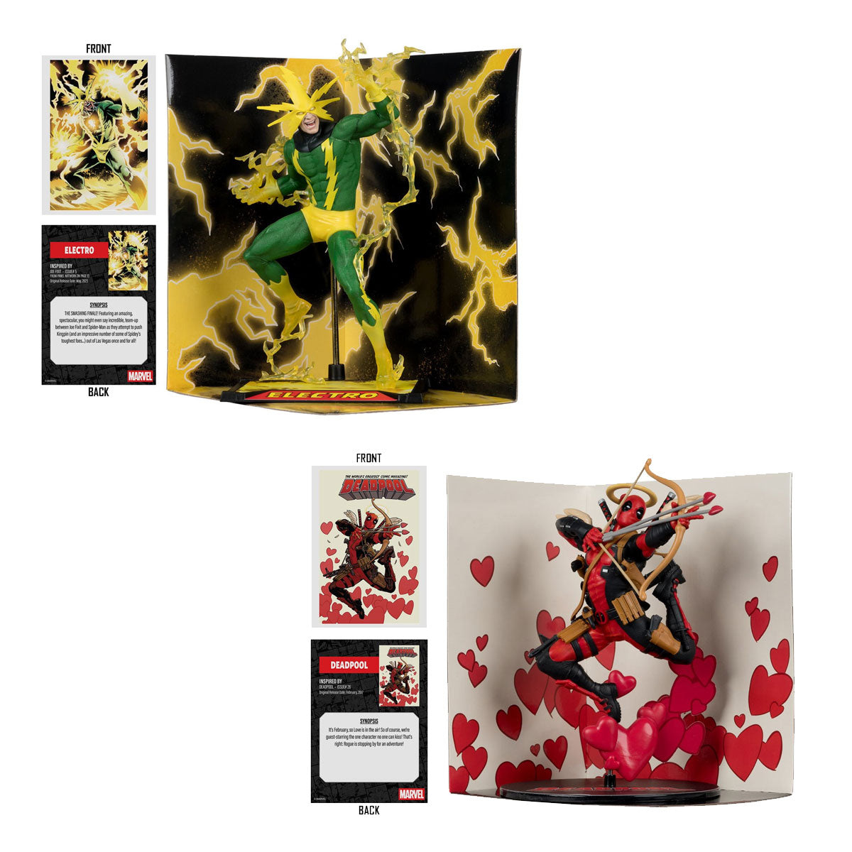 McFarlane - Deadpool #26 & Electro (Joe Fixit #5) Set of 2 - 1:10 Scale Posted Figure with Scene