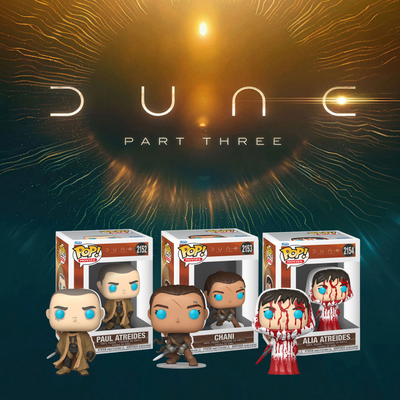 Funko Movies: Dune Part Three - Wave 1 Set of 3 - Paul Atreides #2152, Chani #2153, Alia Atreides #2154