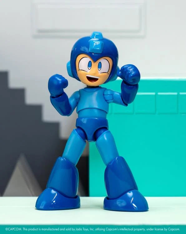 Jada Toys - Mega Man 4" Inch Action Figure 1/12 Scale - Mega Man Blue (No Helmet)