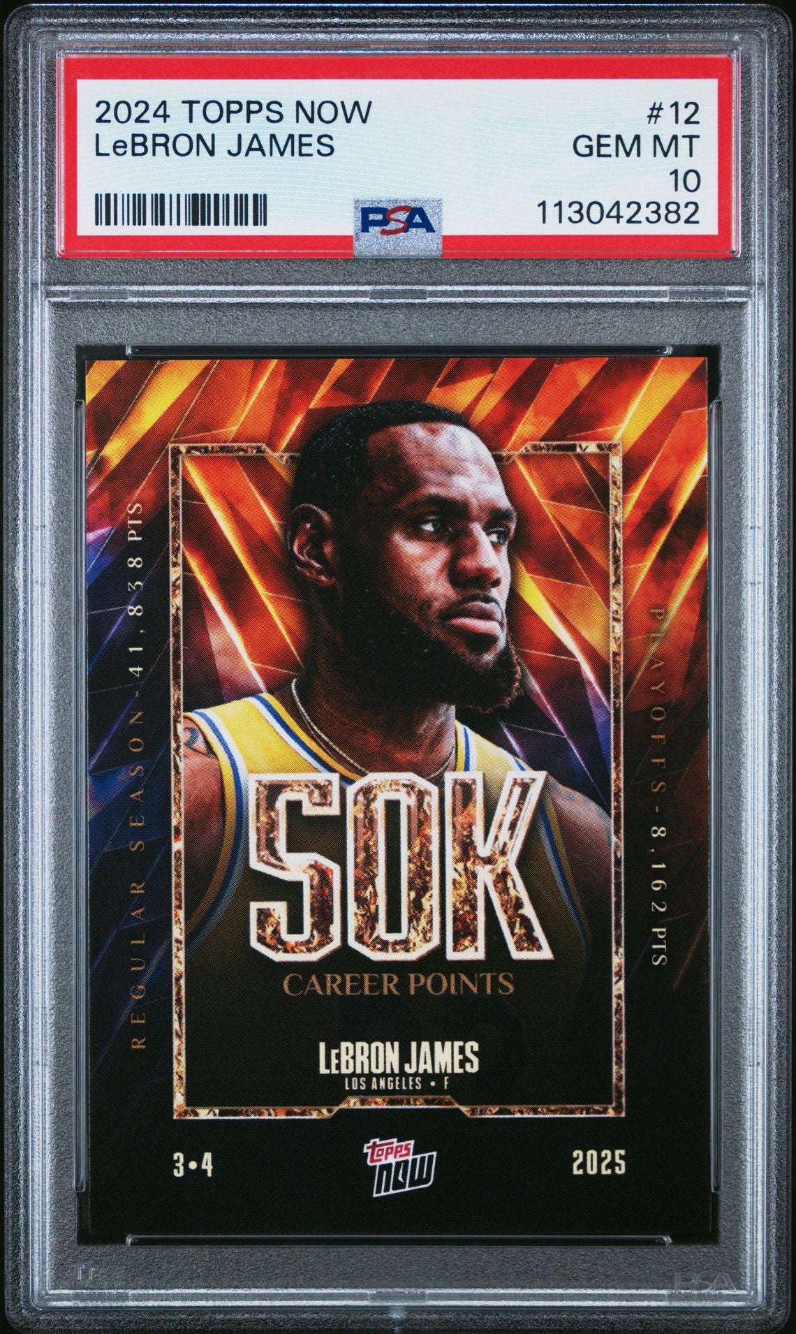 LeBron James - 2024 Topps NOW Basketball - Card #12 - PSA Graded Card