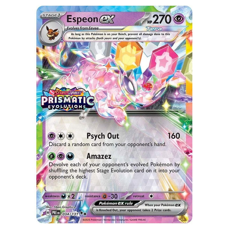 2025 Pokemon PRE-EN - Prismatic Evolutions Stamped Promo Cards - Pick Your Card -  Ungraded Card