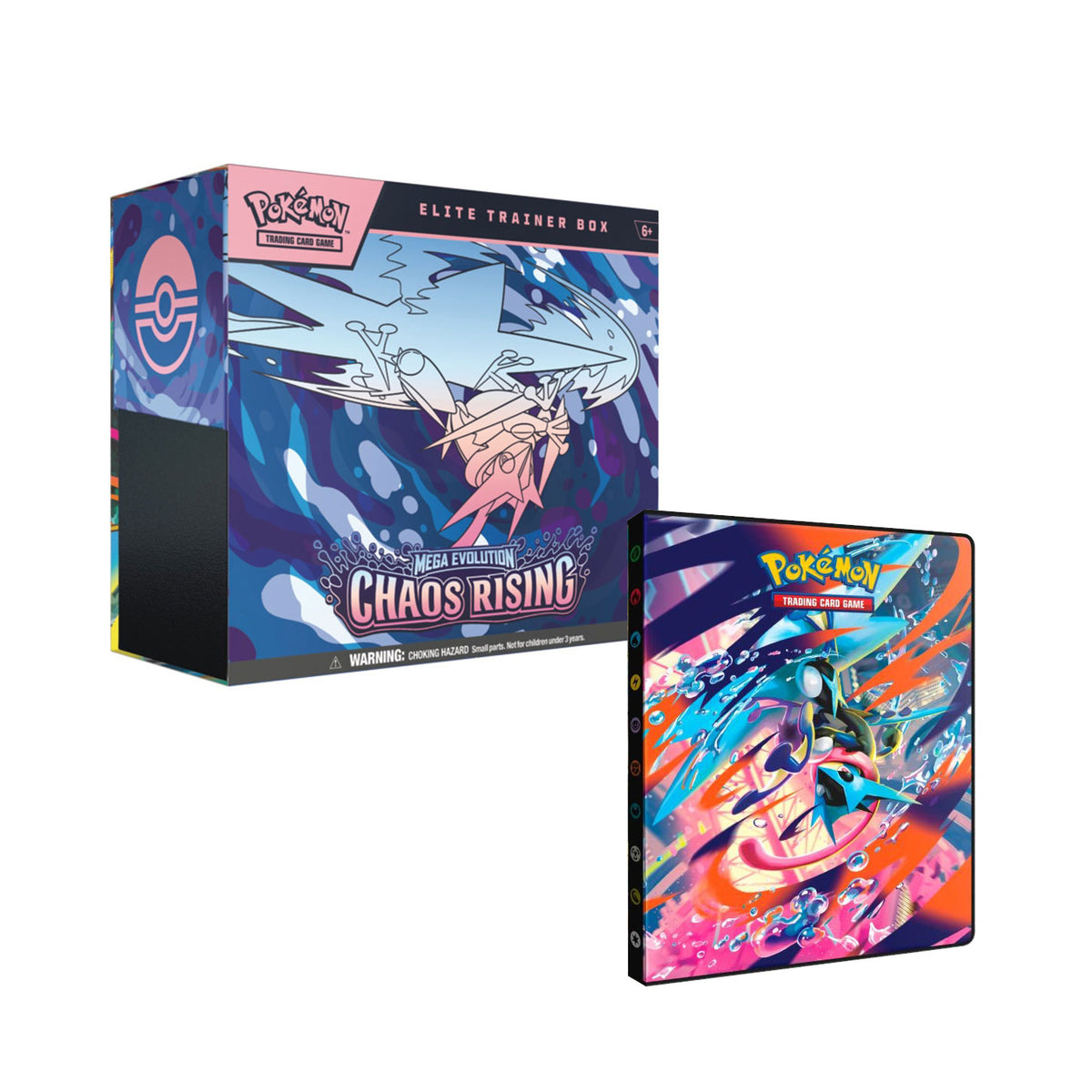 Pokémon TCG: Mega Evolution - Chaos Rising Elite Trainer Box + 9-Pocket Portfolio Combo