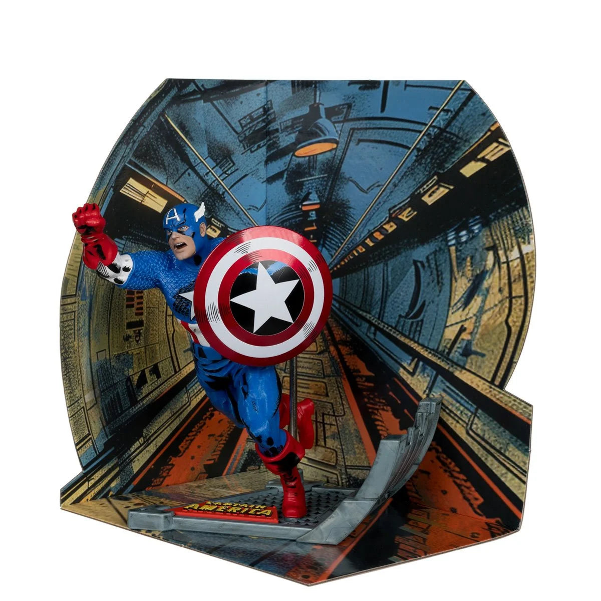 McFarlane - Captain America 1:10 Scale - Captain America #100 with Scene Case