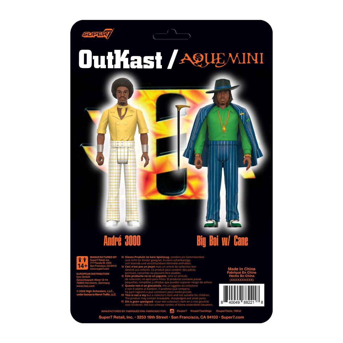 OutKast - Aquemini - Big Boi and André 3000 3 3/4-Inch ReAction Figures - Super7