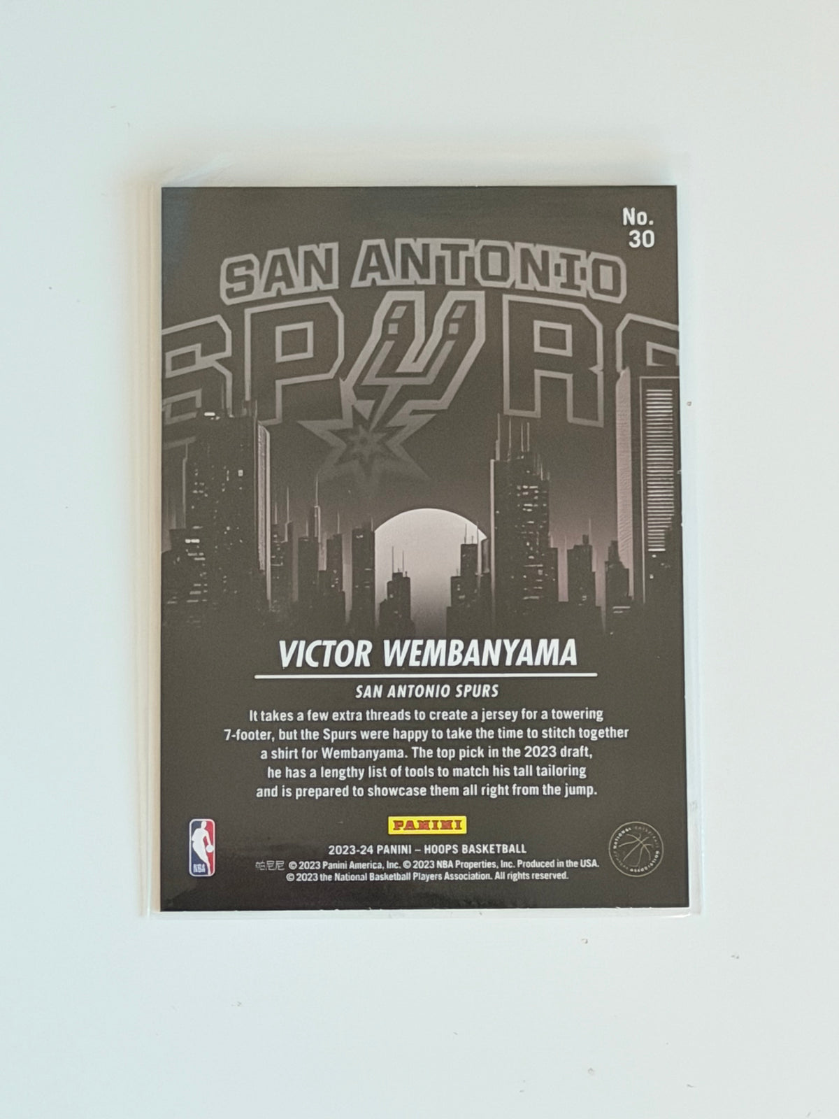 2023-24 Panini NBA Hoops - Victor Wembanyama - City Edition Rookie #30 - Raw Ungraded Card