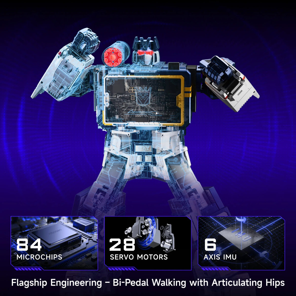 Robosen Robotics - Transformers Soundwave Flagship Auto-Converting Robot w/ Bluetooth Speaker