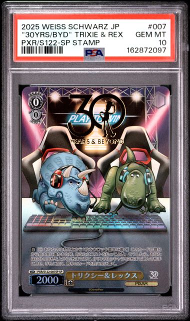 2025 Weiss Schwarz Japanese Toy Story 30 Years & Beyond - Trixie & Rex Gold Stamped - PXR/S122-SP Stamp #007 - PSA Graded Card