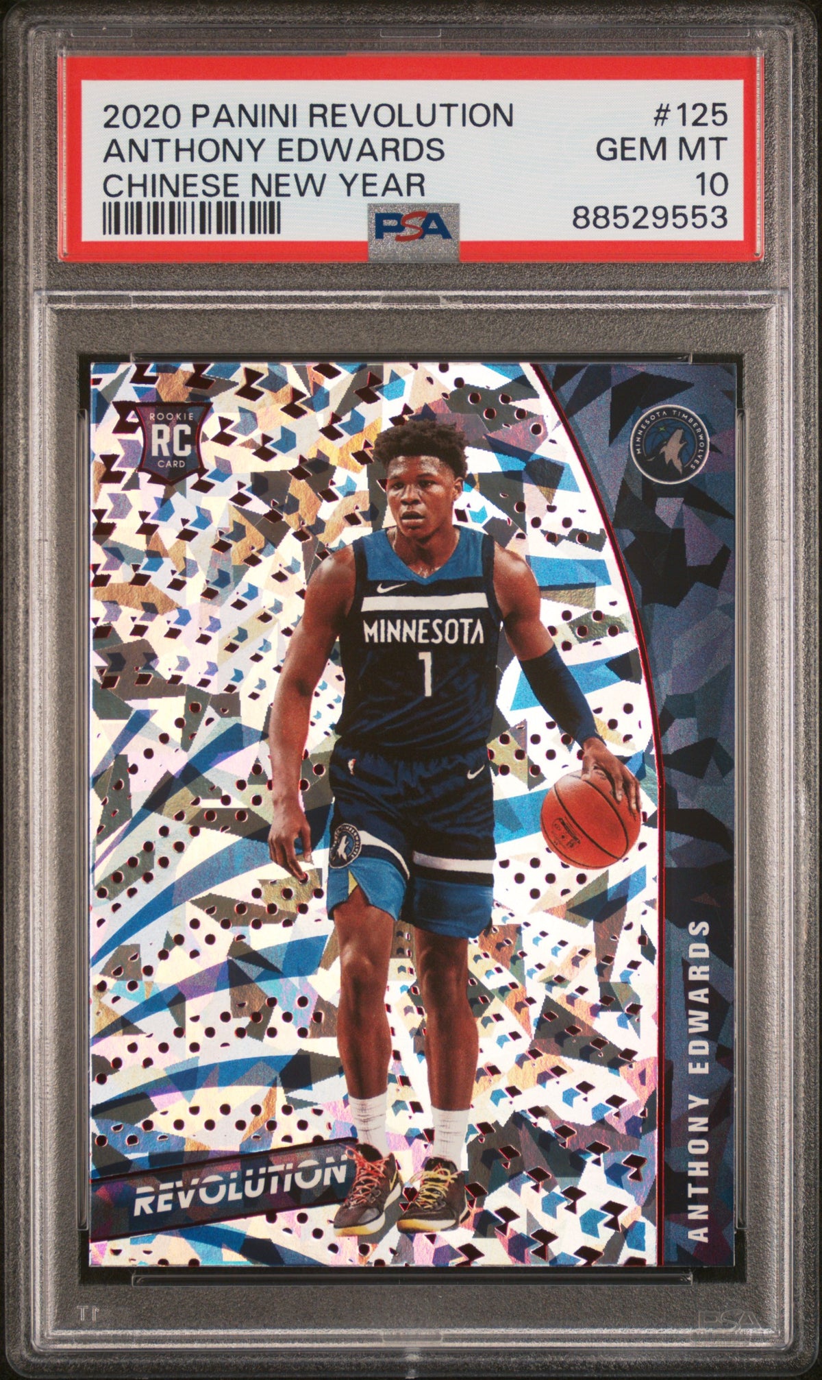 2020 Panini Revolution - Anthony Edwards - Chinese New Year #125 - PSA Graded Card