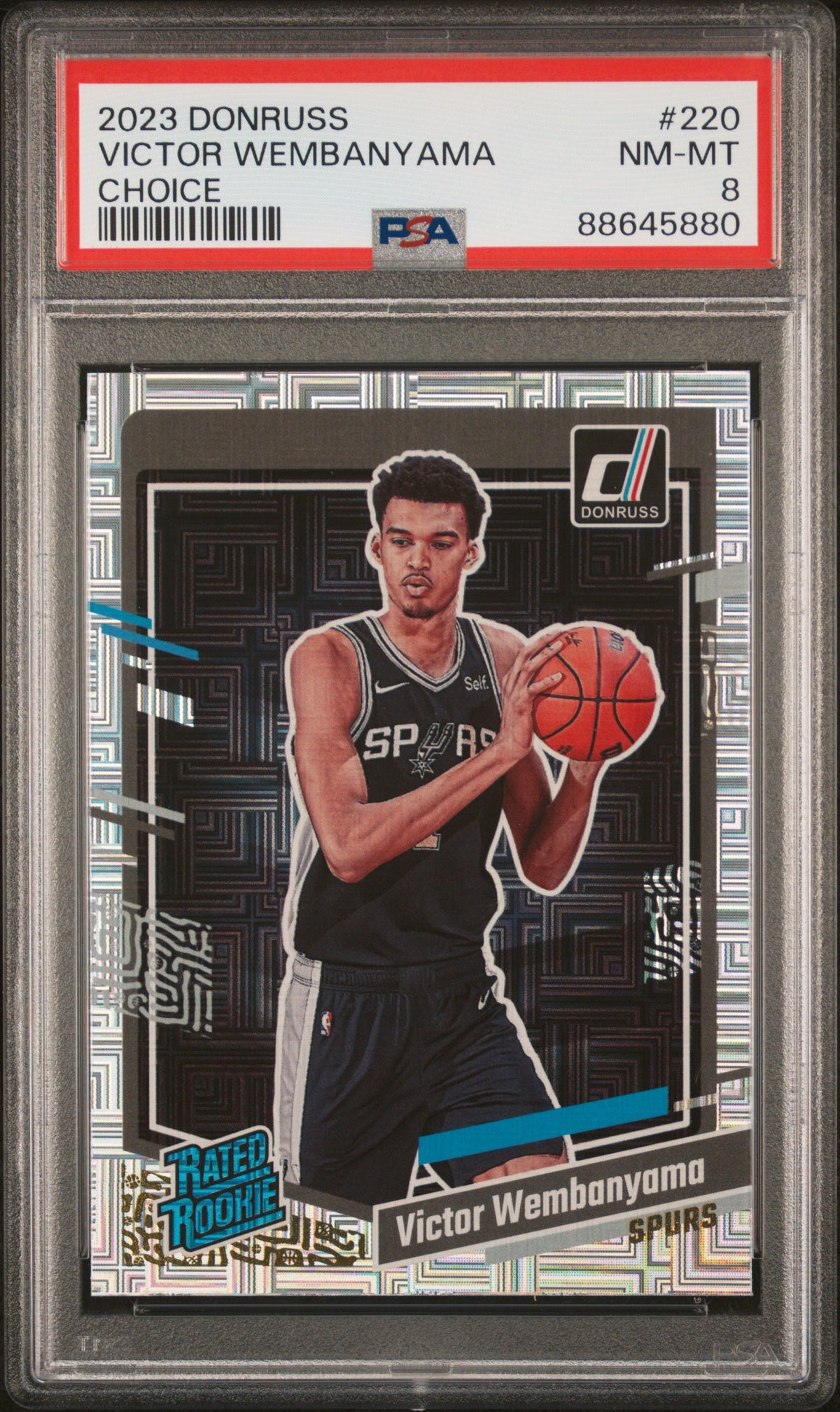 2023 Panini Donruss Rated Rookie - Victor Wembanyama - Choice #220 - PSA Graded Card