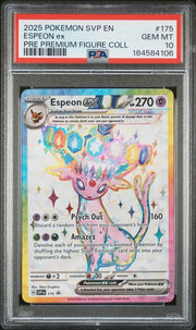 2025 Pokemon Black Star Promo - Espeon Ex - Prismatic Evolutions Premium Figure Collection #175 - PSA Graded Card