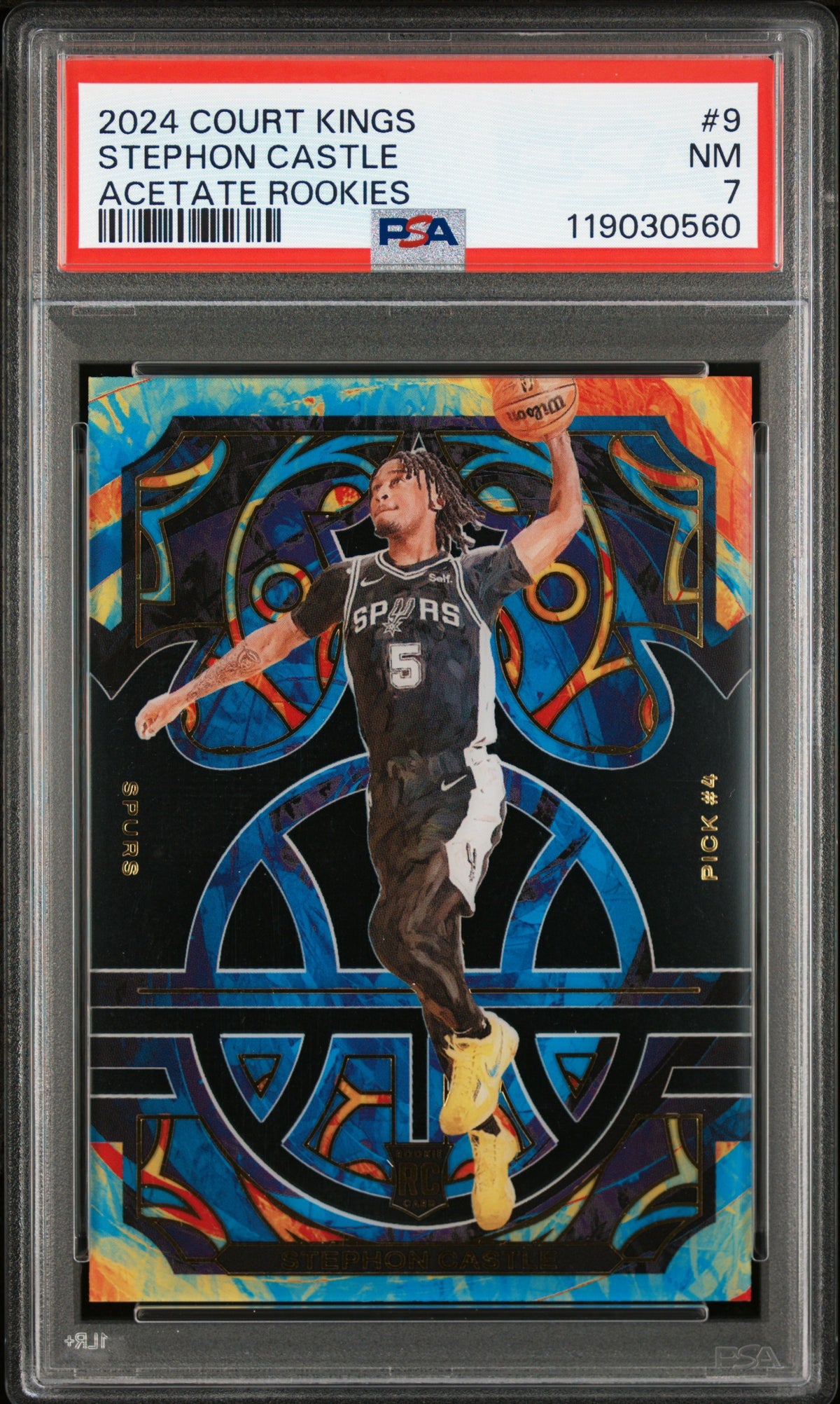 2024 Panini Court Kings Acetate Rookies Court Kings - Stephon Castle - Acetate Rookies #9 - PSA Graded Card