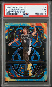 2024 Panini Court Kings Acetate Rookies Court Kings - Stephon Castle - Acetate Rookies #9 - PSA Graded Card