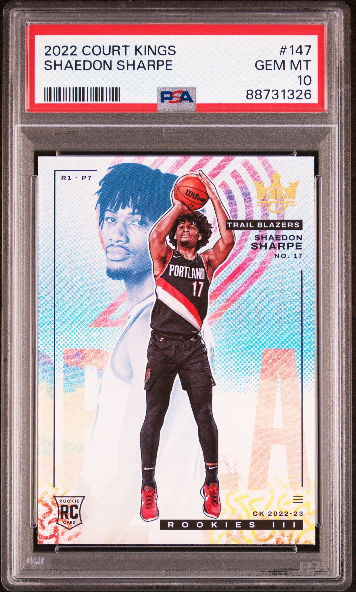 Shaedon Sharpe PSA 10 Front - Cert #88731326