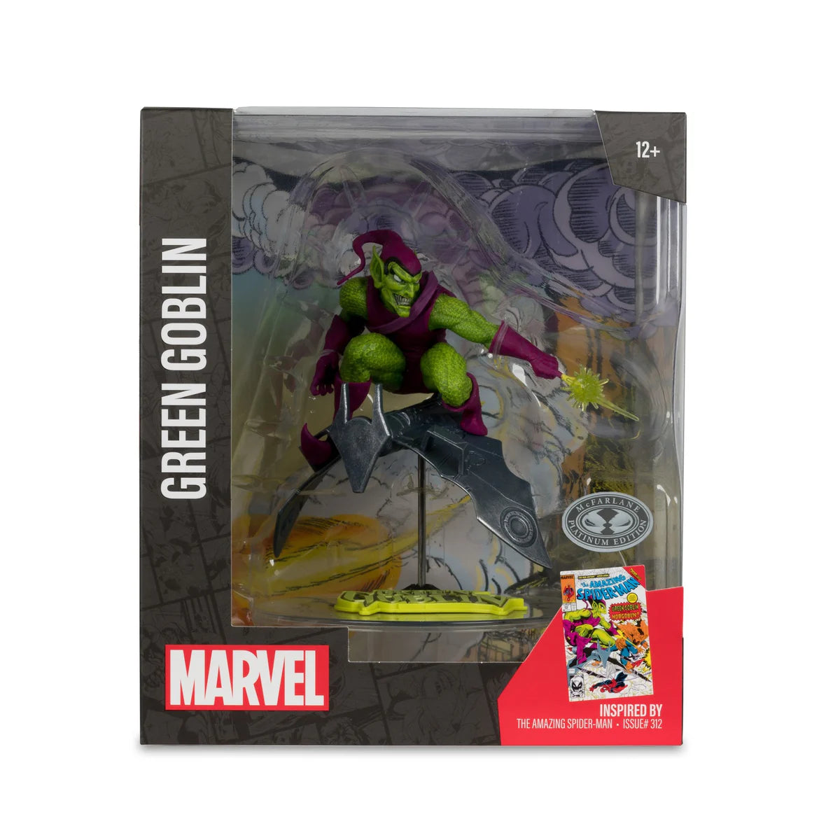 McFarlane - Green Goblin Platinum Edition 1:10 Scale - The Amazing Spider-Man #312 with Scene Case