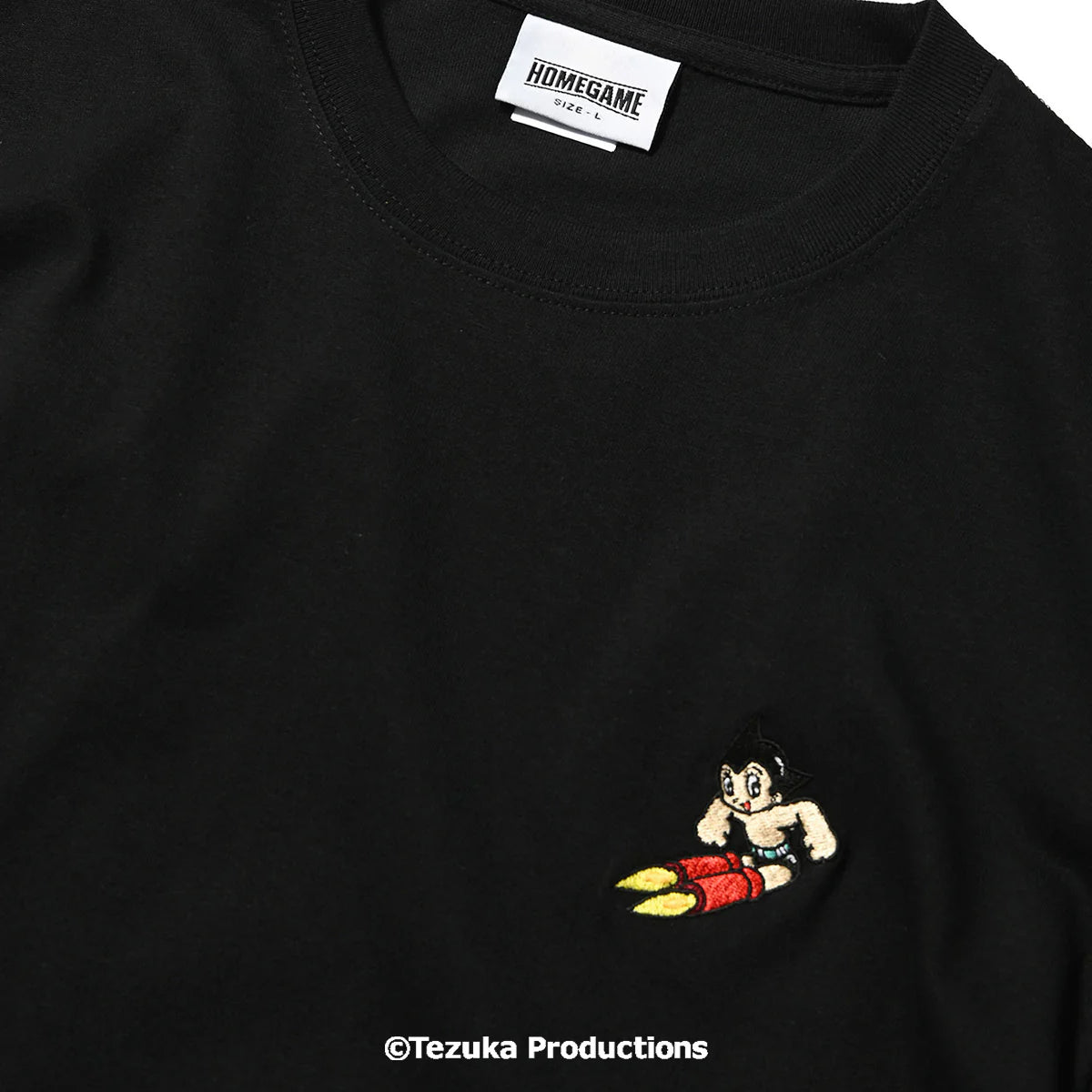 HOMEGAME Tokyo x Astro Boy ATOM EMBROIDERED TEE Black [HG250147] - Japan Exclusive