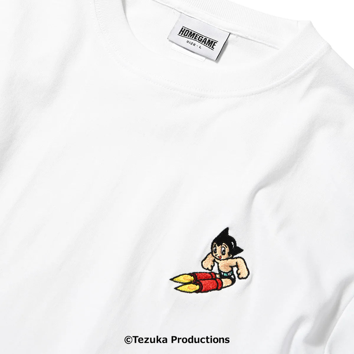 HOMEGAME Tokyo x Astro Boy ATOM EMBROIDERED TEE White [HG250147] - Japan Exclusive