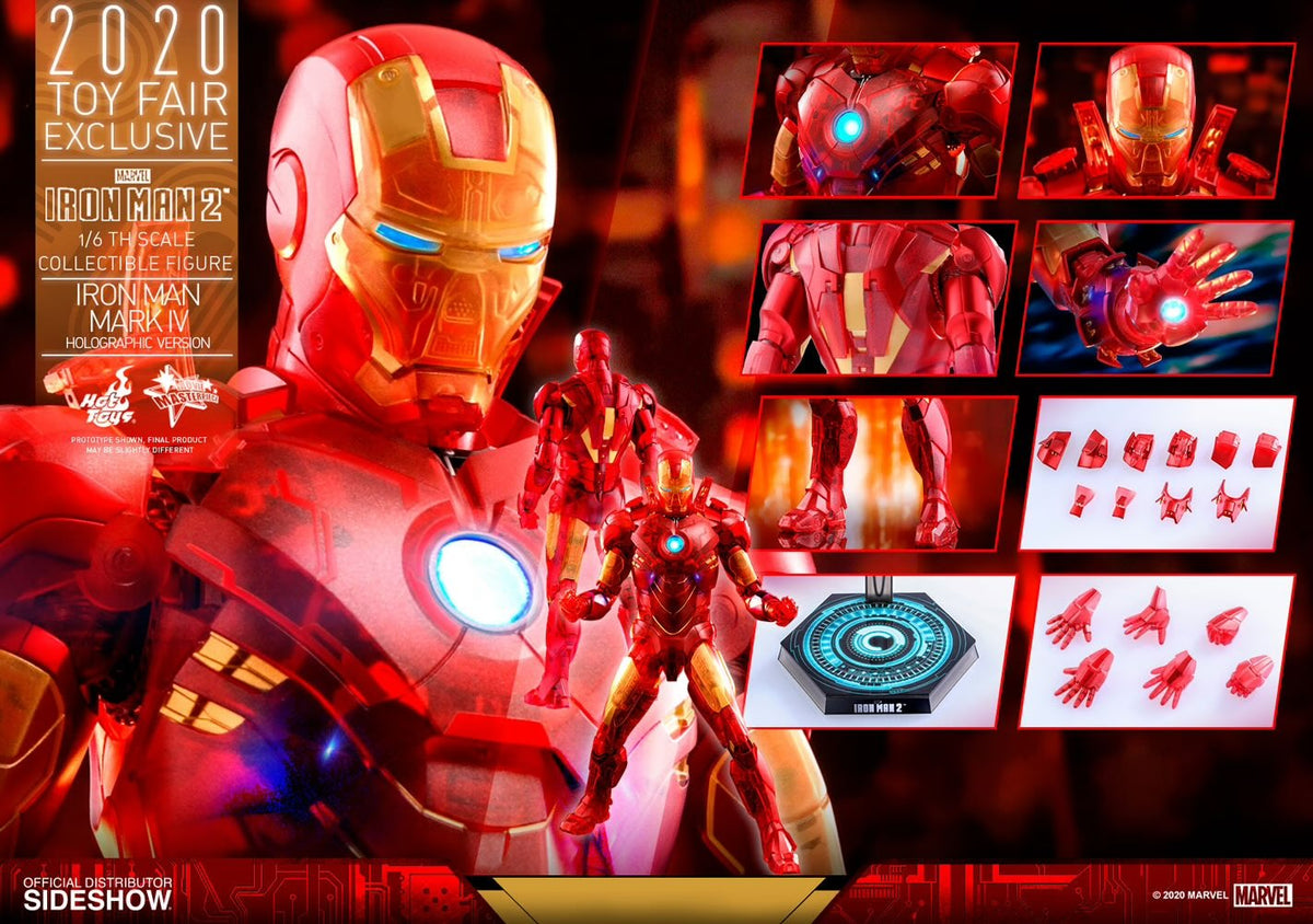 Iron Man Mark IV (Holographic Version) - Hot Toys MMS568- 2020 Toy Fair Exclusive 1/6th Scale Figure