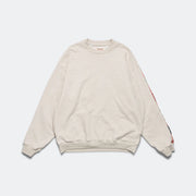Kapital: Top Swt Knit X Yabane Quilt 2Tones Big Swt - Beige - K2403LC094