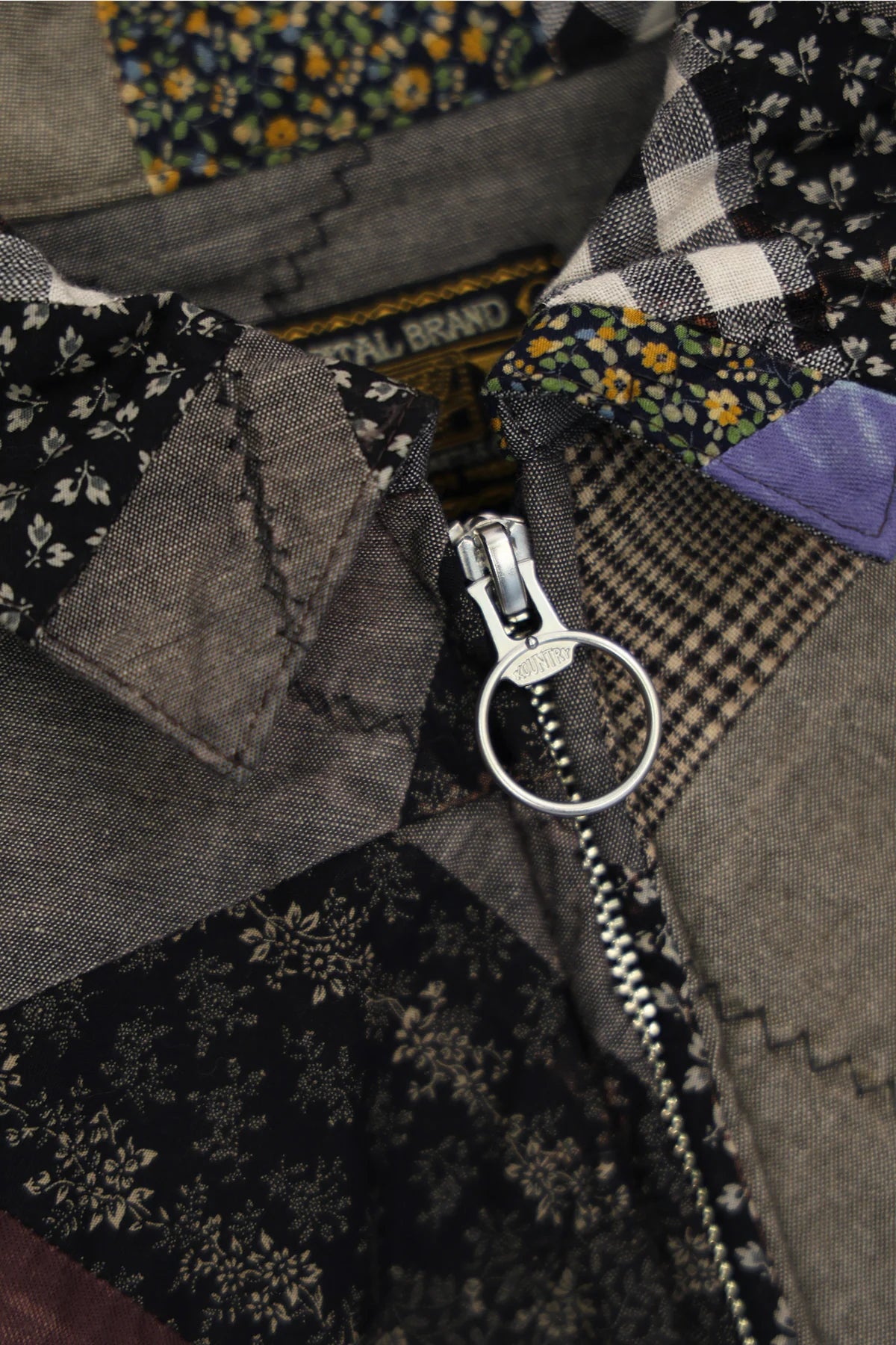 Kapital: Yabane Quilt Patchwork Drizzler Jkt - Black - K2403LJ093  - Made in Japan