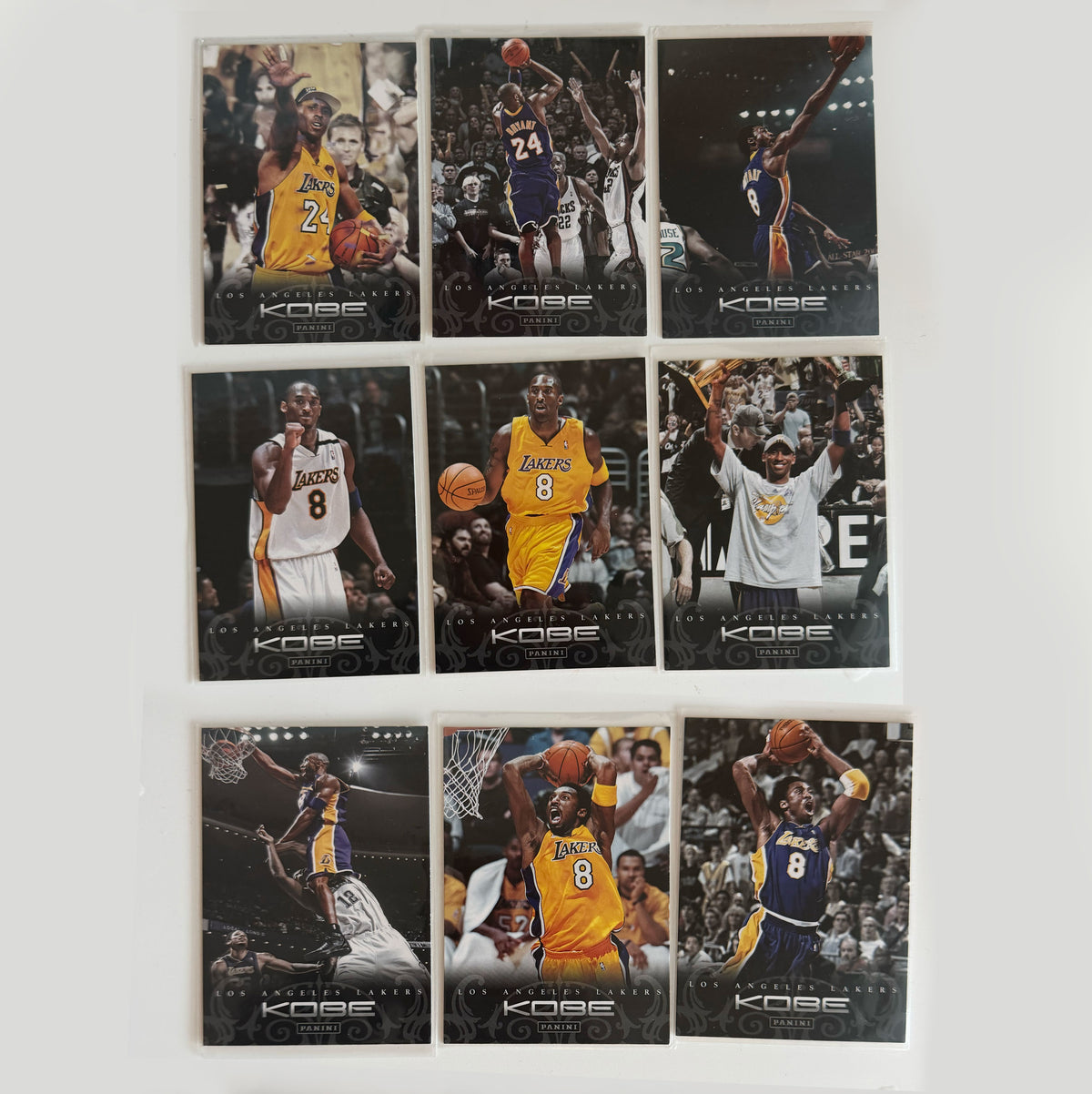 2012-13 Panini Kobe Anthology Set of 9 Cards - Kobe Bryant - Raw Ungraded Cards