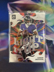 Lamar Jackson Light It Up Front - 2025 Donruss Optic