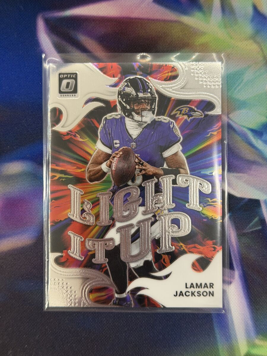 Lamar Jackson Light It Up Front - 2025 Donruss Optic