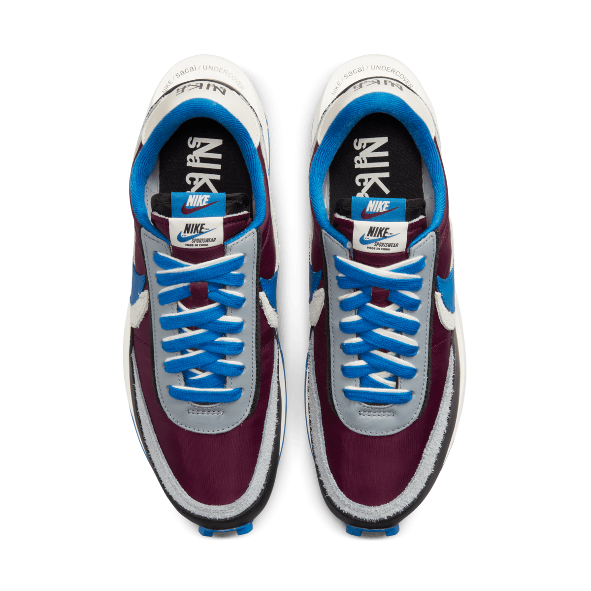 Sacai x Undercover x Nike LD Waffle "Night Maroon" - DJ4877-600